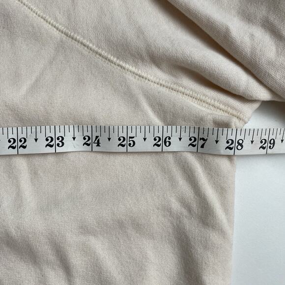 MOTHER THE BIGGIE CONCERT Sweatshirt Womens Cream Pink Size‎ Large Crew Neck - Picture 5 of 13